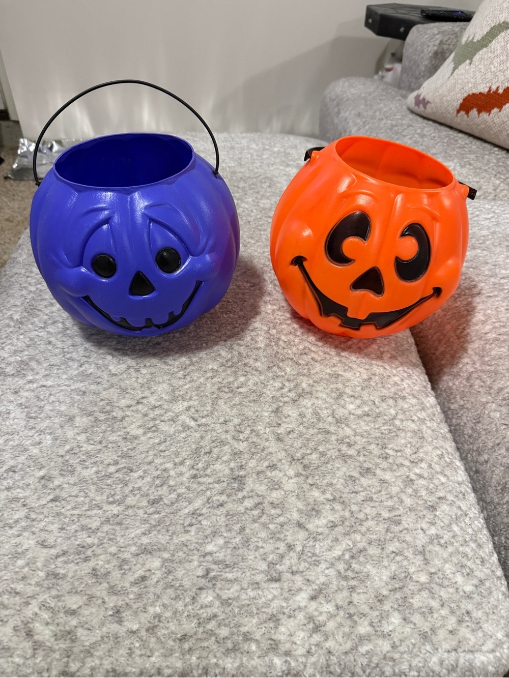 2 Vintage 90’s Halloween Pumpkin Candy Buckets - Grand Venture General Foam